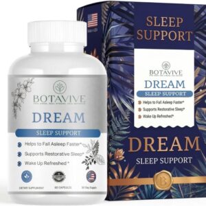 Sleep Aid for Women – Natural Menopause Sleep Support with Melatonin, Magnesium, Valerian & Chamomile – Non-Habit Forming – 60 Capsules – Botavive Dream