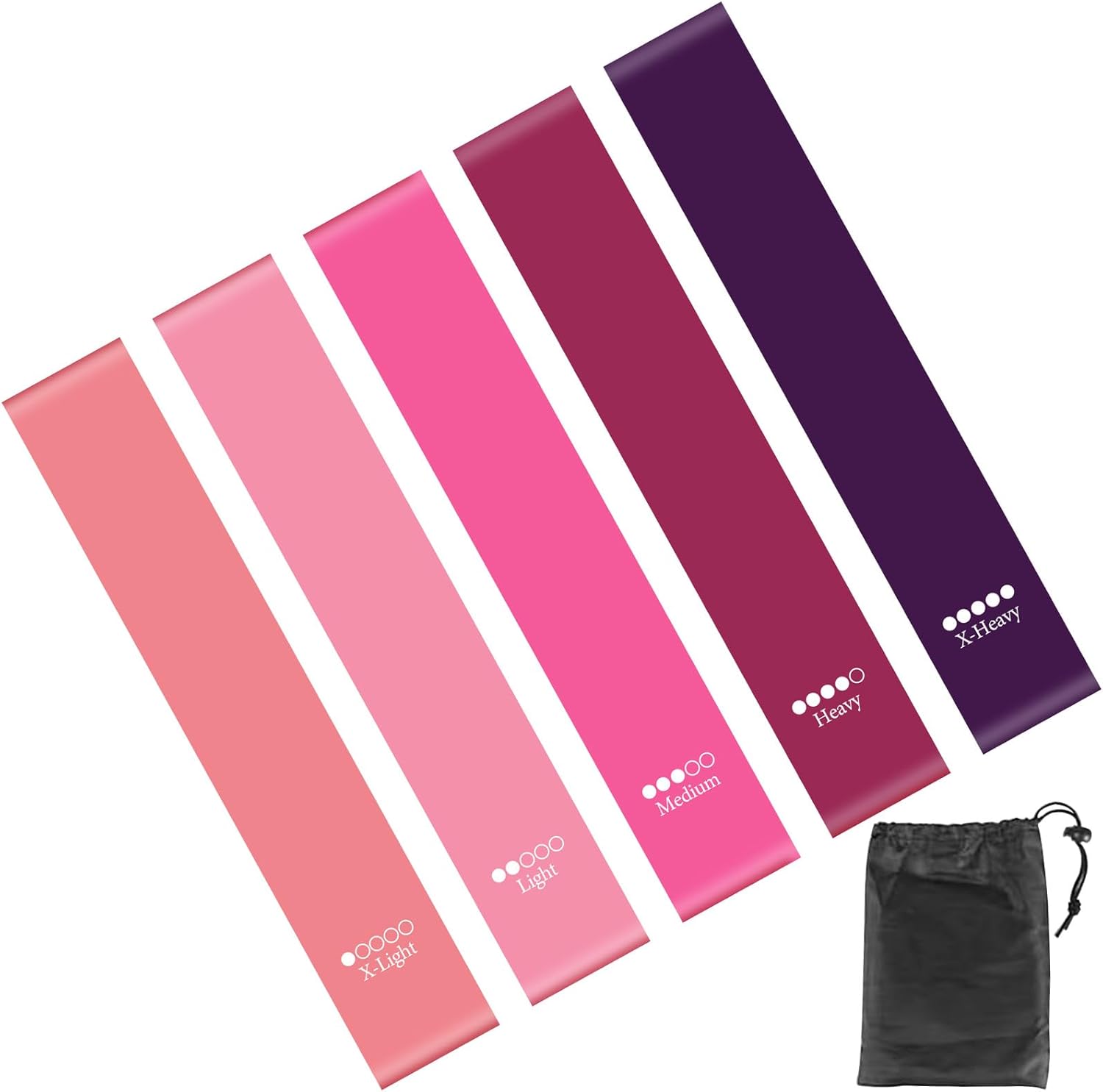 Resistance Bands Set (5 Pack) for Home Workout, Yoga & Fitness Training – Portable Exercise Bands for Strength & Toning - Image 2