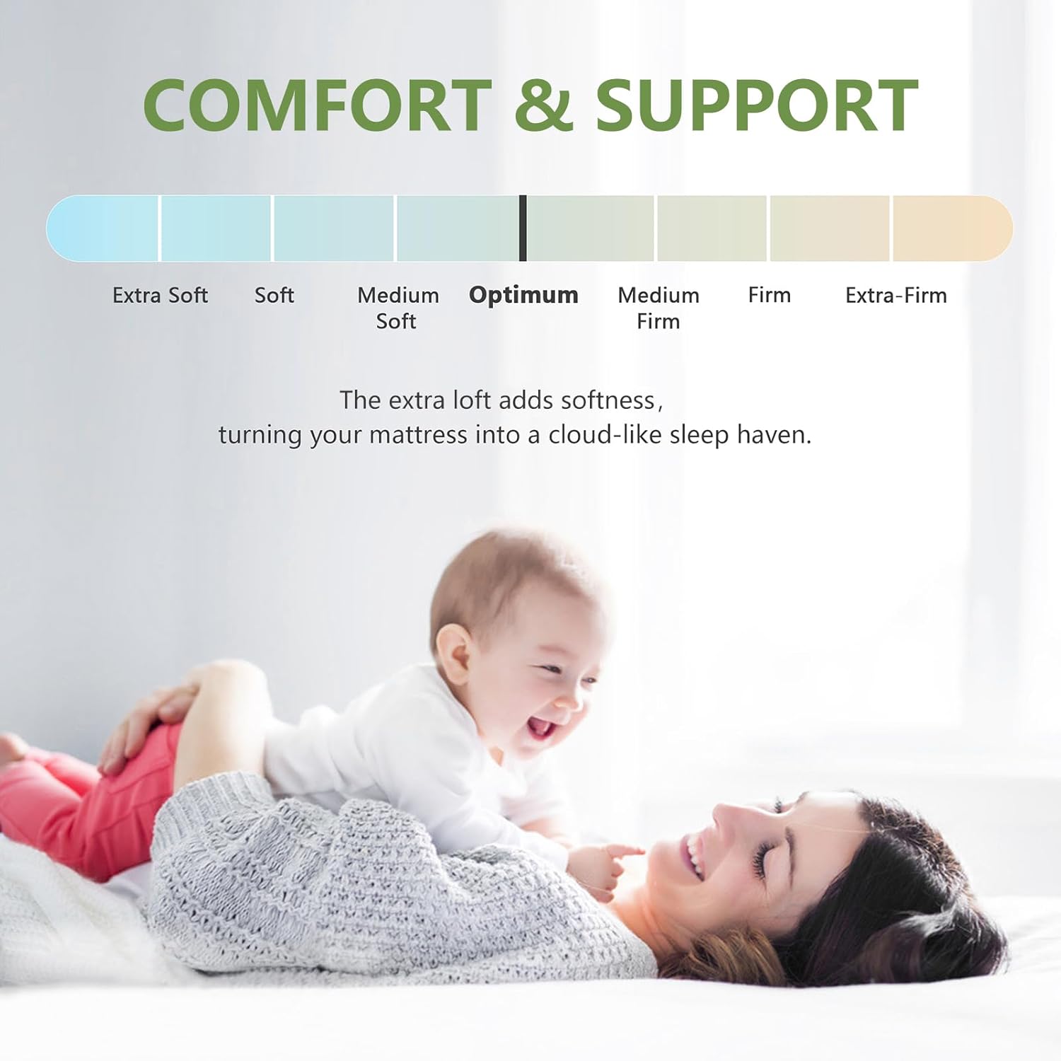 PATSBA Premium Viscose Made from Bamboo Queen Size Mattress Topper for Back Pain,1200 GSM Quilted Fitted Extra Thick Mattress Pad,Pillow Top Mattress Cover with Deep Pocket Up to 21 Inches(60*80inch) - Image 5