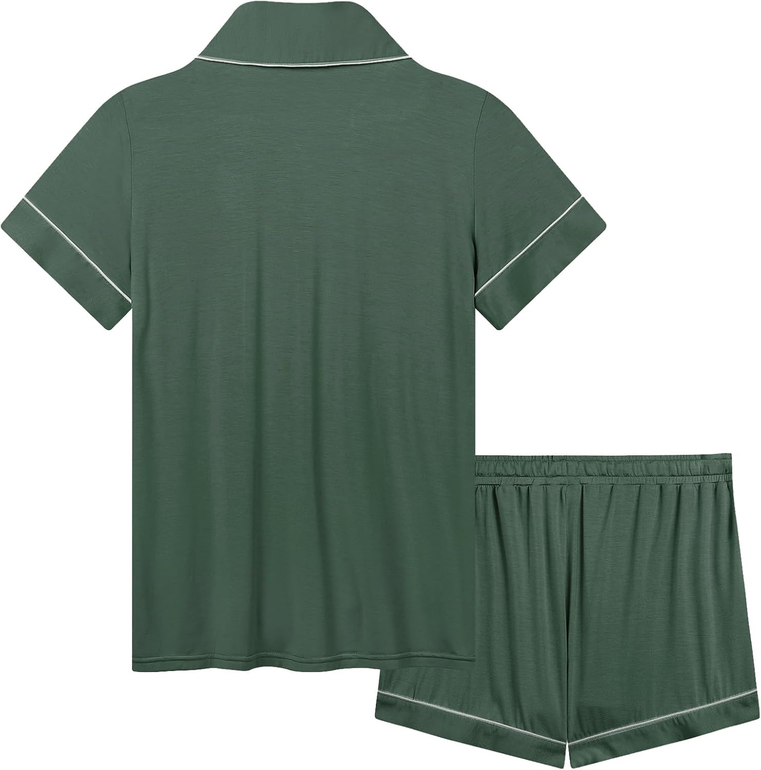 Cherrydew Women Bamboo Viscose Super Soft Comfy Summer Cooling Short Sleeve Button Down Pajama Shorts Set S-XXL - Image 5