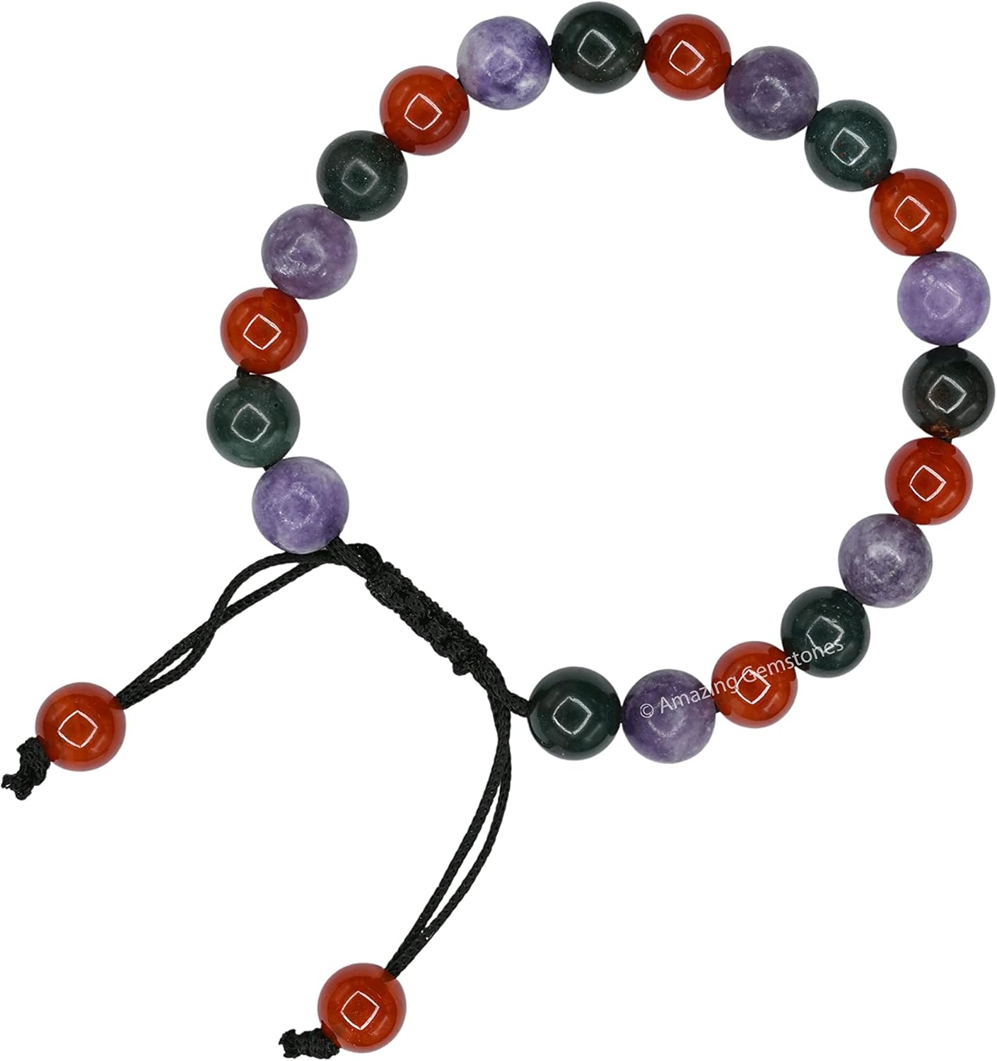 Amazing Gemstone Bracelet for Menopause - Bloodstone Lepidolite Carnelian Bracelet Set for Men Women Healing Calming Anxiety Stress Relief Gifts Pulseras Para Hombres Mujer Stocking Stuffers - Image 4