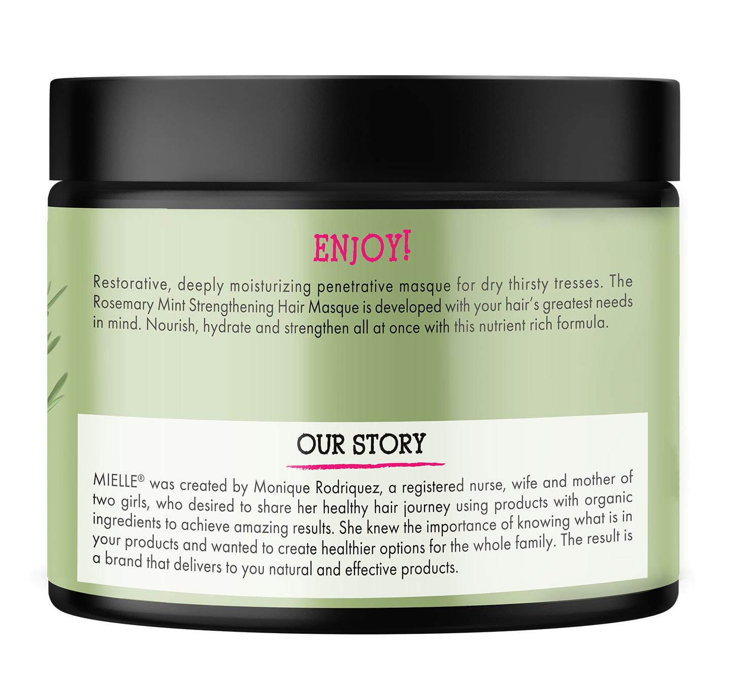 Mielle Organics Rosemary Mint Strengthening Hair Mask, Deep Conditioning Treatment Enriched with Biotin, Honey & Coconut Oil - Helps Encourage Longer, Healthier Strands, 12 Ounce - Image 9