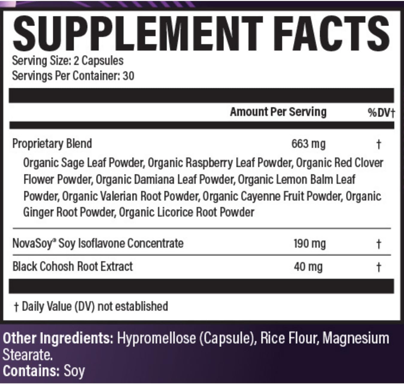 Hormone Balance & Menopause | Relief from Mood Swings, Hot Flashes, Night Sweats & Irritability - Isoflavones, Black Cohosh, Raspberry, Valerian, Sage, Red Clover, Lemon Balm - 60 Count (6) - Image 6
