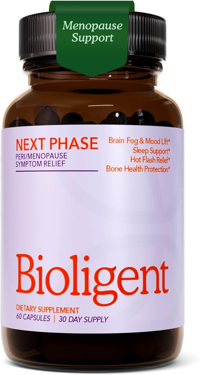 Menopause Supplements for Women, Hot Flash, Sleep, Mood & Focus Support, Hormone-Free with Maca, Ginseng, Chamomile & Saffron, Non-GMO, 60 Capsules, 30 Day Supply