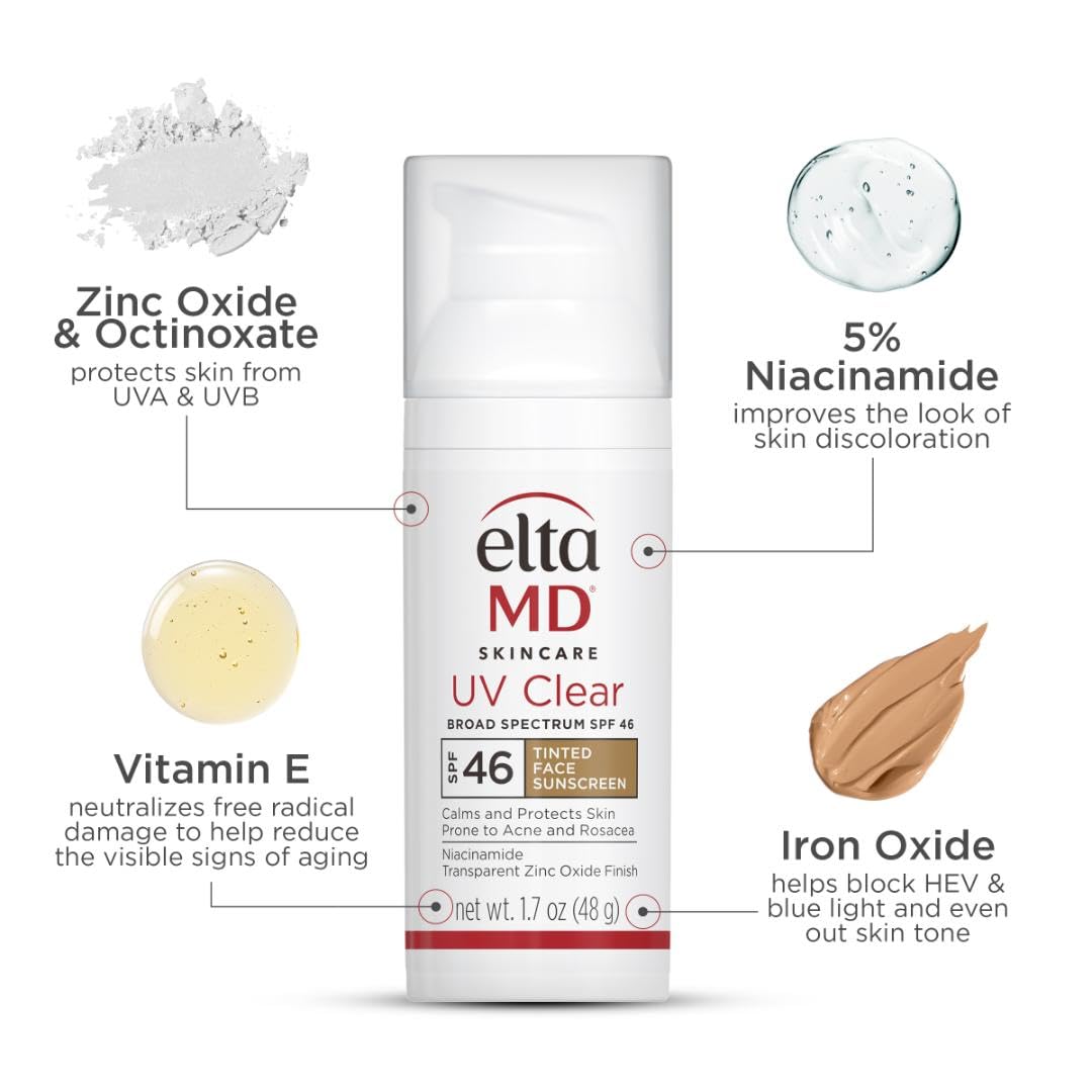 EltaMD UV Clear Face Sunscreen SPF 46, Oil-Free Sunscreen with Zinc Oxide, Dermatologist Recommended - Image 4