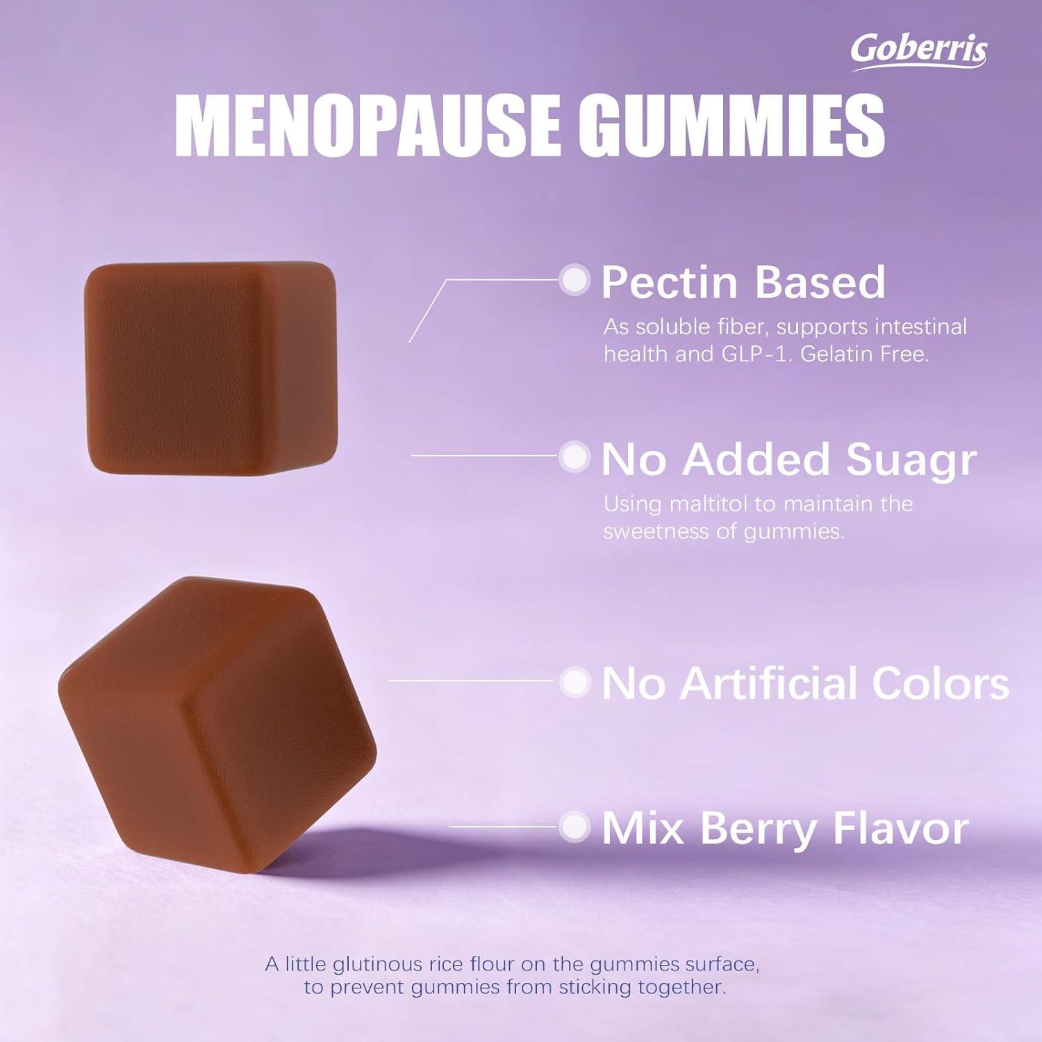 Menopause Gummies, with Black Cohosh, Ashwagandha, Relief for Hot Flashes, Night Sweats, Mood Swings, Support Hormone Balance & Sleep, Hormone-Free, Sugar Free, Pectin, Mix Berry, 90 - Image 6