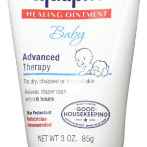 Aquaphor Baby Healing Ointment, Advanced Therapy for Chapped Cheeks and Diaper Rash, 3 oz. Tube (Pack of 3)