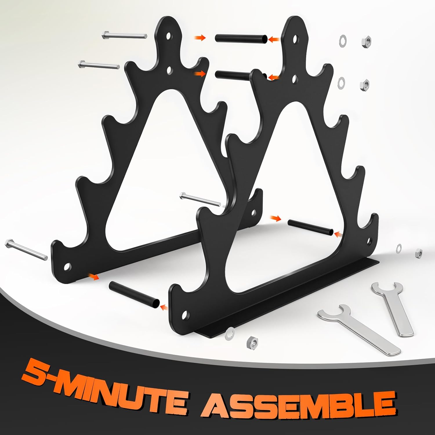 4-Tier Dumbbell Rack for 1-15 lb Weights, Holds 5 Pairs Space-Saving Sturdy A-Frame Stand for Home Gym, Weight Rack for Women's Dumbbell Set (Dumbbell Rack Stand Only) - Image 5