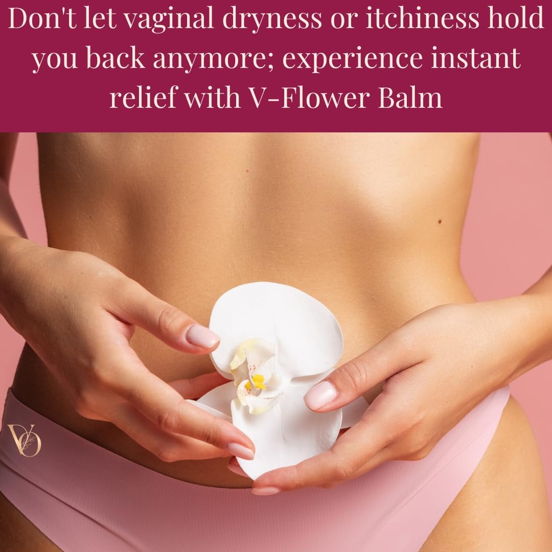 V-Flower Vulvar Balm Vulva Care Creme | Female Dryness Rescue | All Natural Vulva Balm Cream | Relieves Vaginal Dryness, Itching, Redness, Burning, Odor, Chafing and Irritation -1.7oz - Image 4