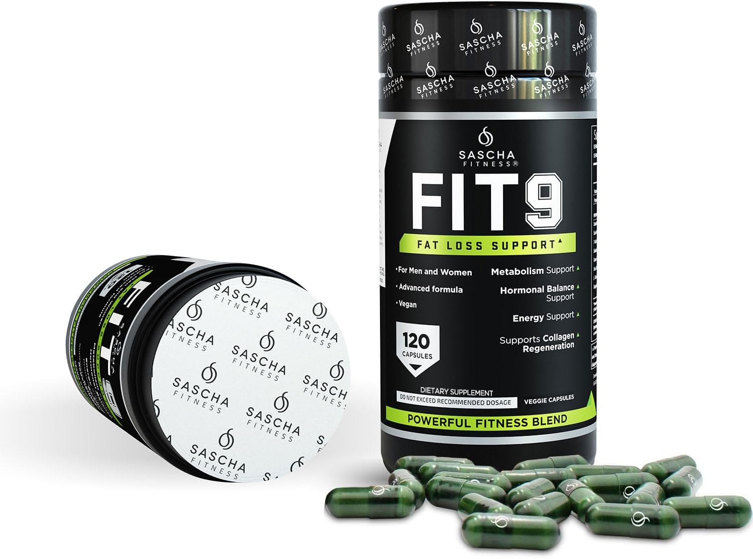 Sascha Fitness Fat Loss pills | Collagen support | Fluid Balance | FIT9 Ingredients: 7Keto + Uva Ursi, Gotu Kola, L-Theanine,Gingko Biloba,DIM,Green Tea | Weight Loss Supplements-Vegan-120 Natural Cap - Image 5