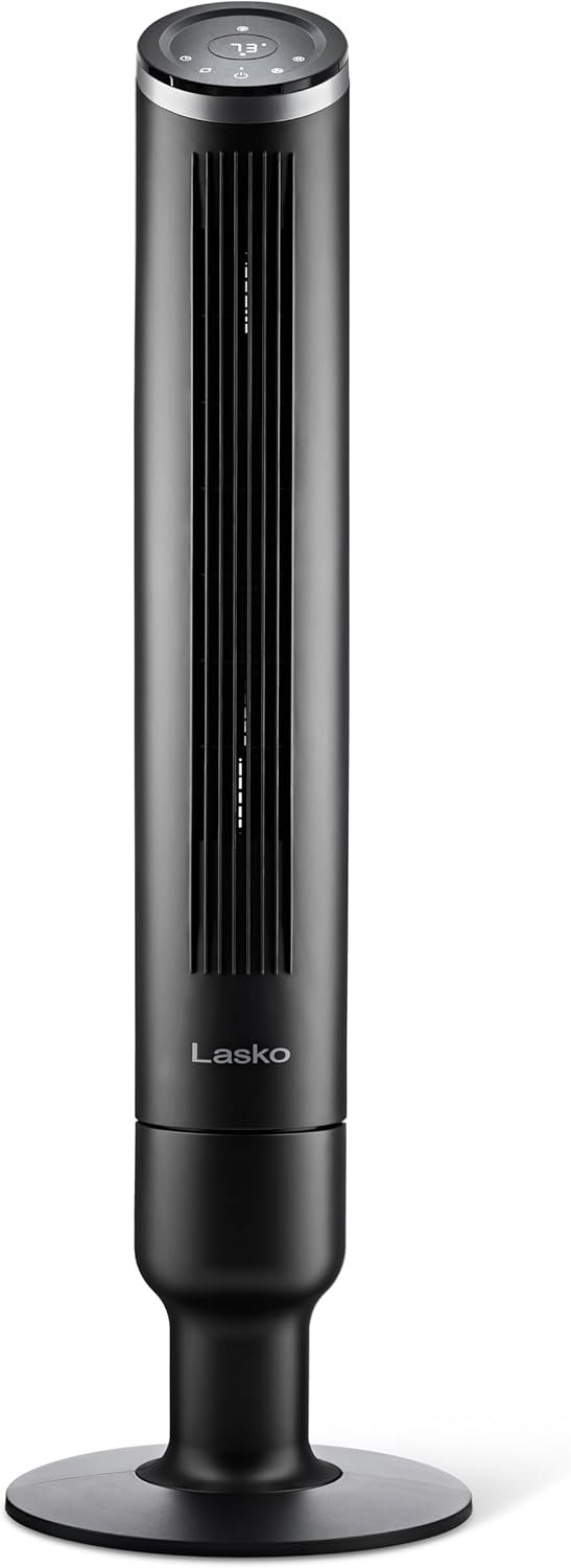 Lasko Apex Tower Fans Oscillating Quiet 42" - 29 ft/s Airflow, 28 dB, 90° Oscillation, 12H Timer, Air Filter for Hair & Dust, Remote, Black, Floor Fans for Home Bedroom, RST200 - Image 9
