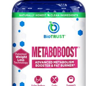 BioTrust MetaboBoost Weight Loss Supplement - Appetite Suppressant | Calorie Fat Burner | Metabolism Booster - Clinically-Studied Diet Pills with Berberine for Holistic WeightLoss Support- 60 Capsules