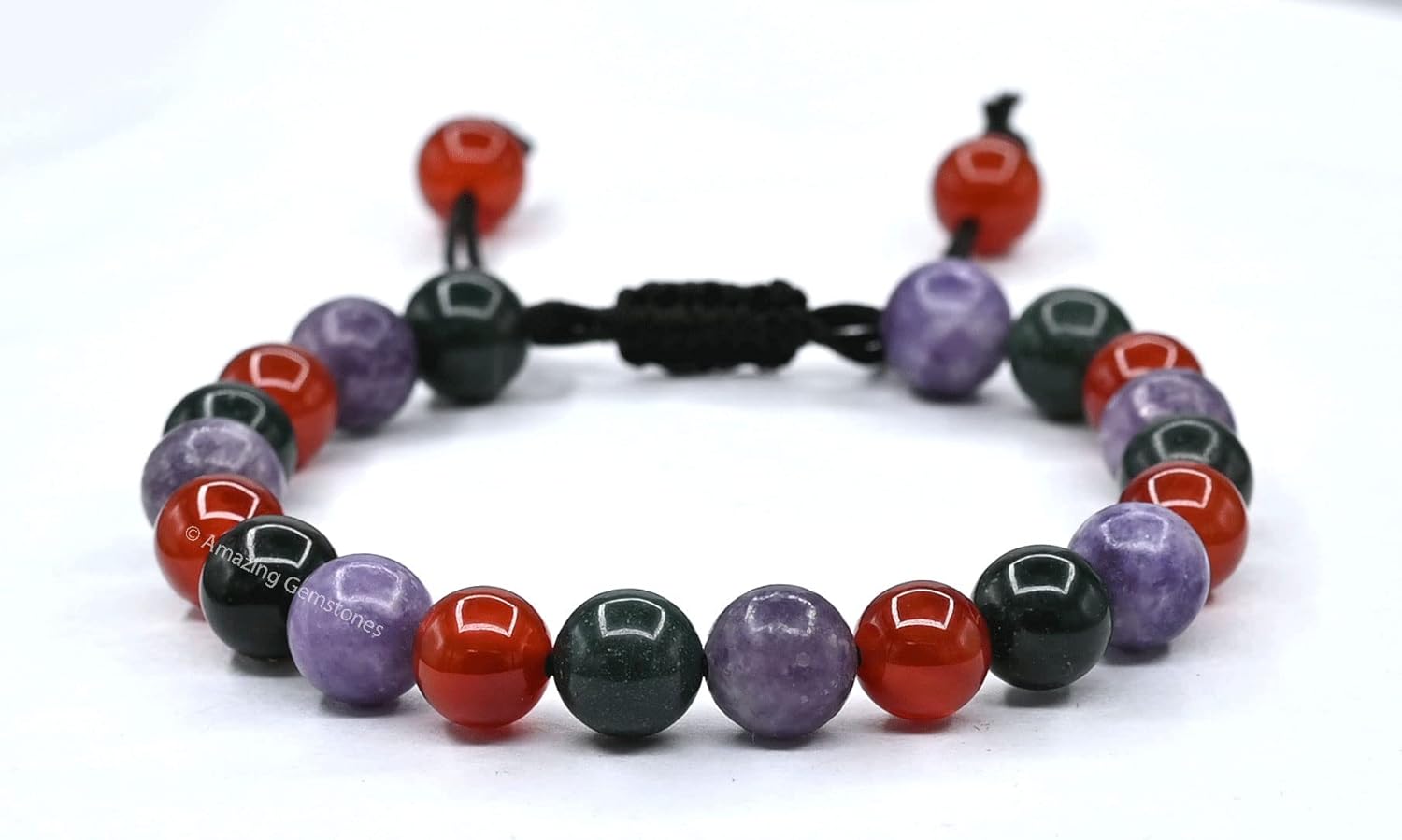 Amazing Gemstone Bracelet for Menopause - Bloodstone Lepidolite Carnelian Bracelet Set for Men Women Healing Calming Anxiety Stress Relief Gifts Pulseras Para Hombres Mujer Stocking Stuffers - Image 2