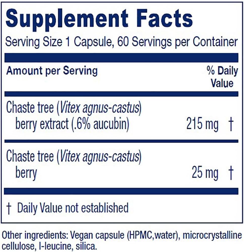 Vitanica, Chaste Tree Berry, Vitex Extract Plus, Vegan, 60 Capsules - Image 2