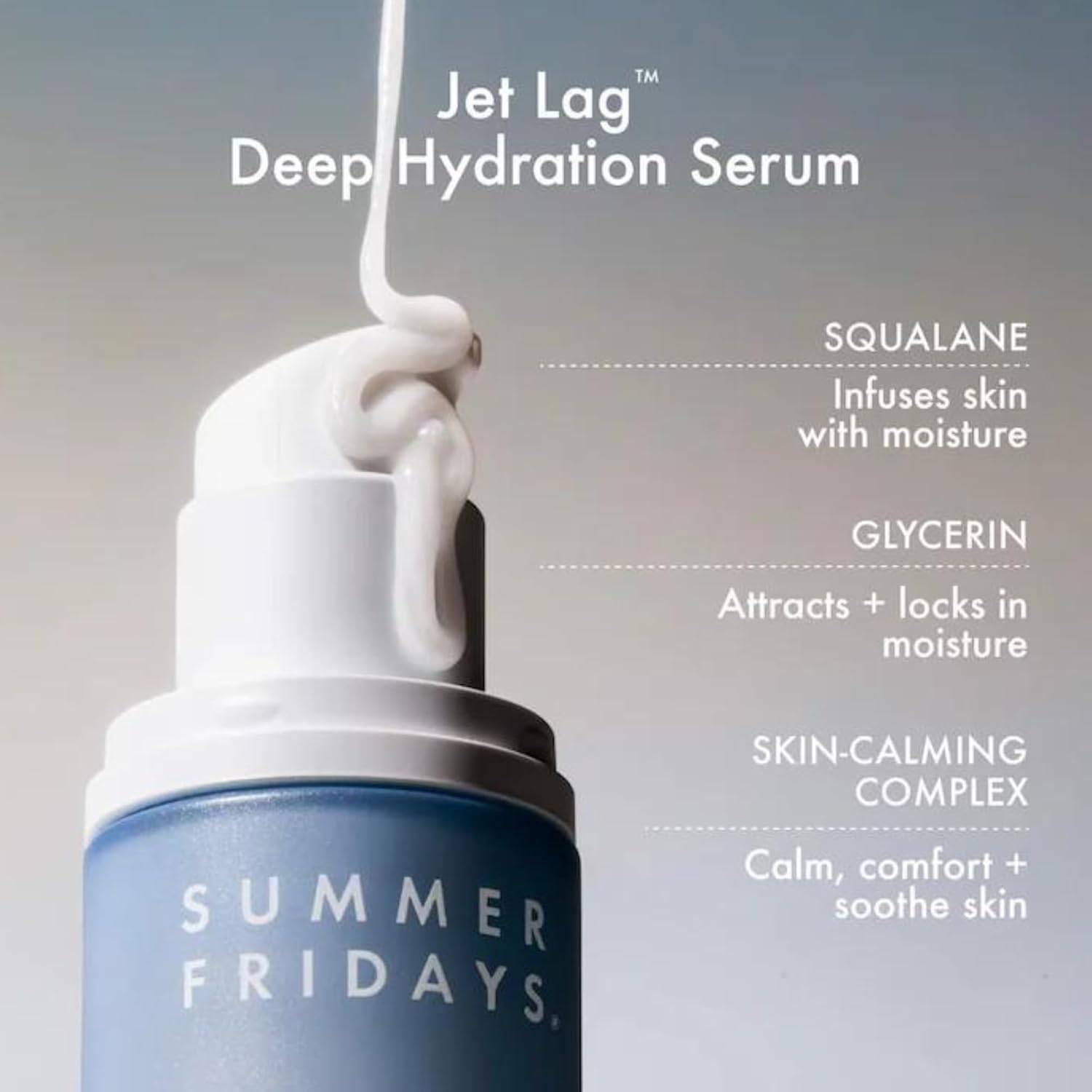 Summer Fridays Jet Lag Deep Hydration Serum - Hydrating Face Serum for Dry Skin with Glycerin & Squalane - Helps Soothe Skin, Improves Skin Barrier & the Appearance of Fine Lines & Wrinkles (1 Oz) - Image 2