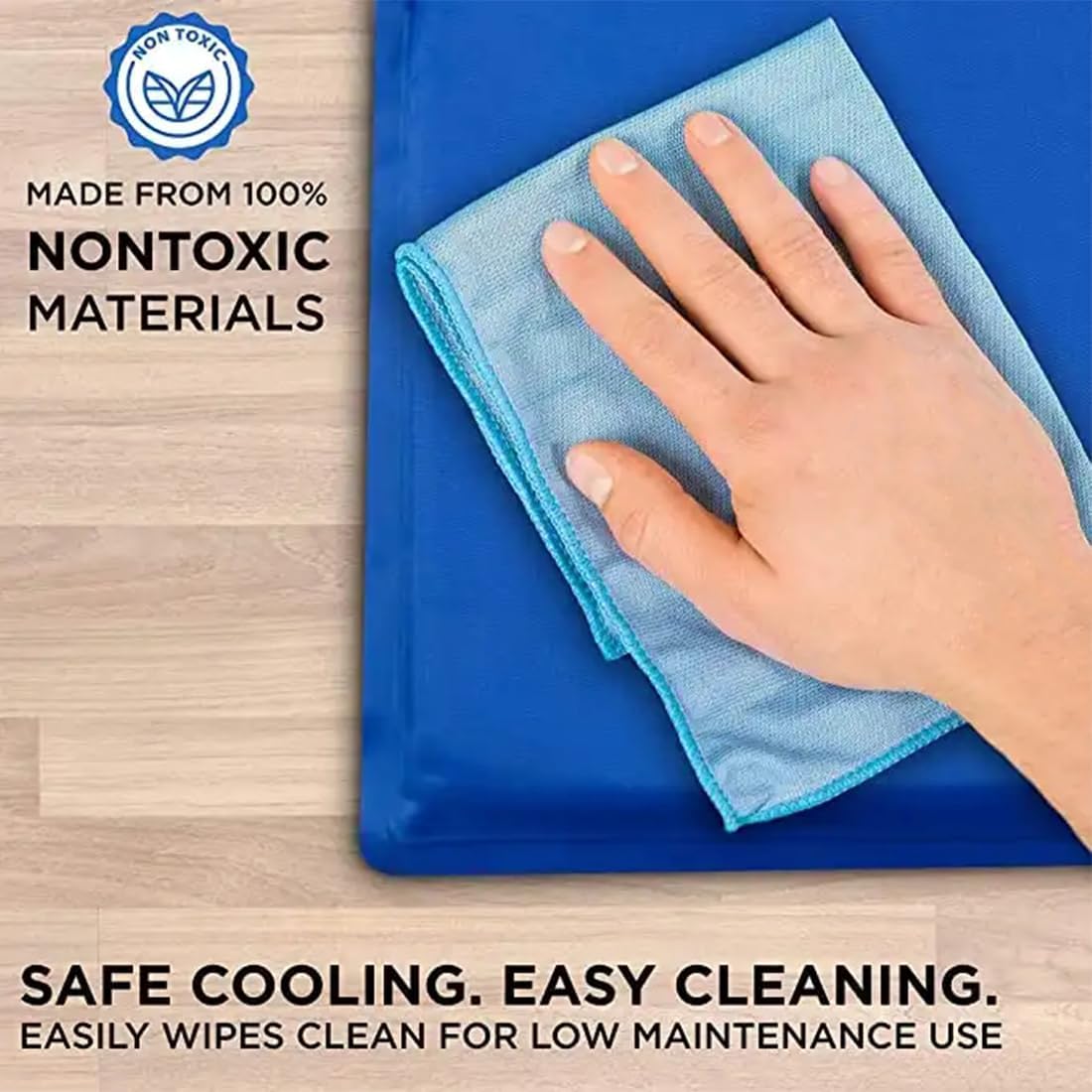 Reusable Gel Ice Pack for Sleeping, Injuries, Chill Pillow Cooling Pad, Relieve Headaches, Migraines, Fevers, Hot Flashes, Night Sweats, Perfect for Children, Adult, Pets, 15.5 * 11.8in (Blue) - Image 4