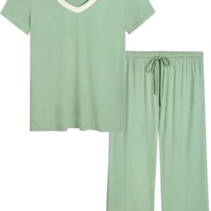 Joyaria Cooling Pajamas Bamboo Viscose Lightweight PJs Set Women Wicking Sleepwear for Night Sweat S-XXL