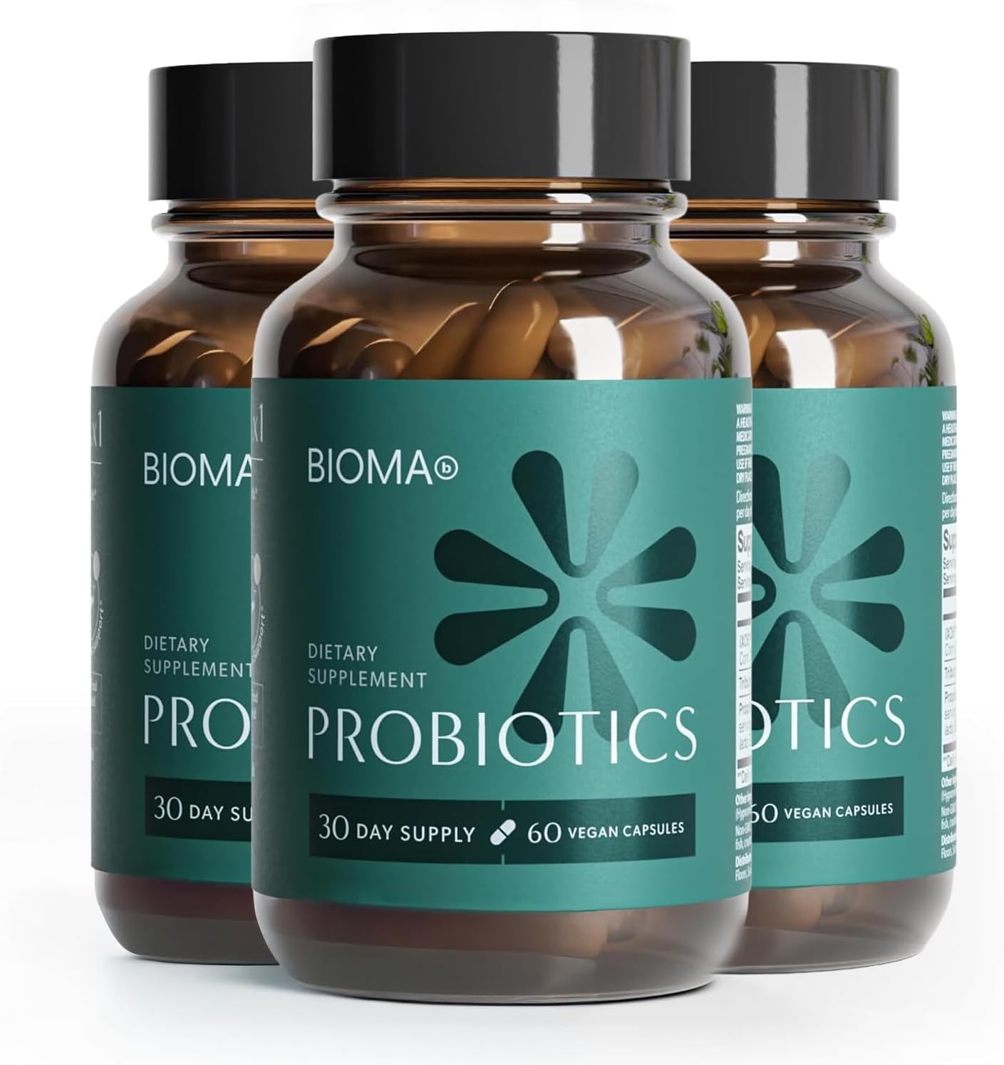 BIOMA Probiotics - Digestive Health Probiotic - Gut Support for Men & Women with Xylooligosaccharides, Tributyrin & Bifidobacterium - Vegan & Gluten Free - 180 Delayed-Release Capsules (90-Day Supply)