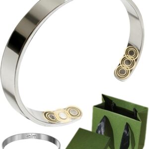 Kalm Bracelet Menopause: Your Natural Menopause Solution, Bracelet for Menopause Relief, Hot Flashes & Pain, Adjustable Bracelets for Women - Natural Hormonal Balance (Silver)