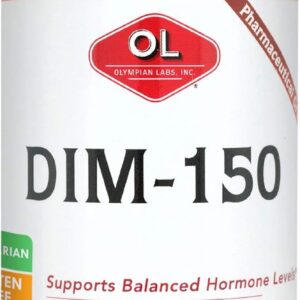 Olympian Labs DIM Supplement 150mg - DIM Diindolylmethane 30 Capsule Supply of DIM for Estrogen Balance, Hormone Menopause Relief, Acne Treatment, PCOS, Bodybuilding