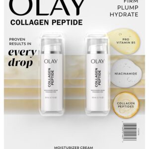 Olay Collagen Peptide Firming Plumping Facial Moisture Cream, 1.7 floz, 2pk