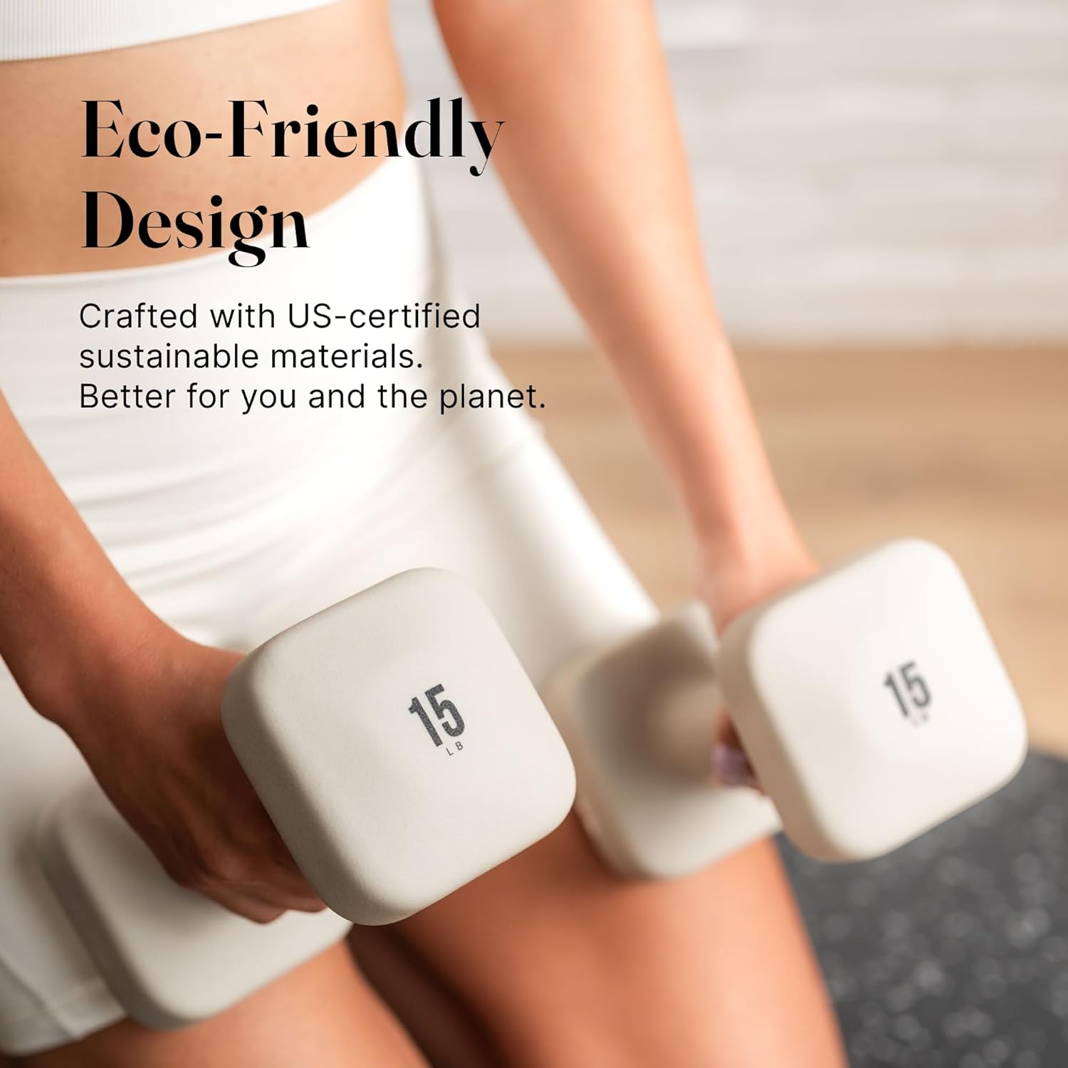 WeGym SafeGrip Square Dumbbells with Anti Slip Handles, Aesthetic Free Weights for Home Workouts, Stable Design Prevents Rolling during Floor Exercises - Set - Image 5