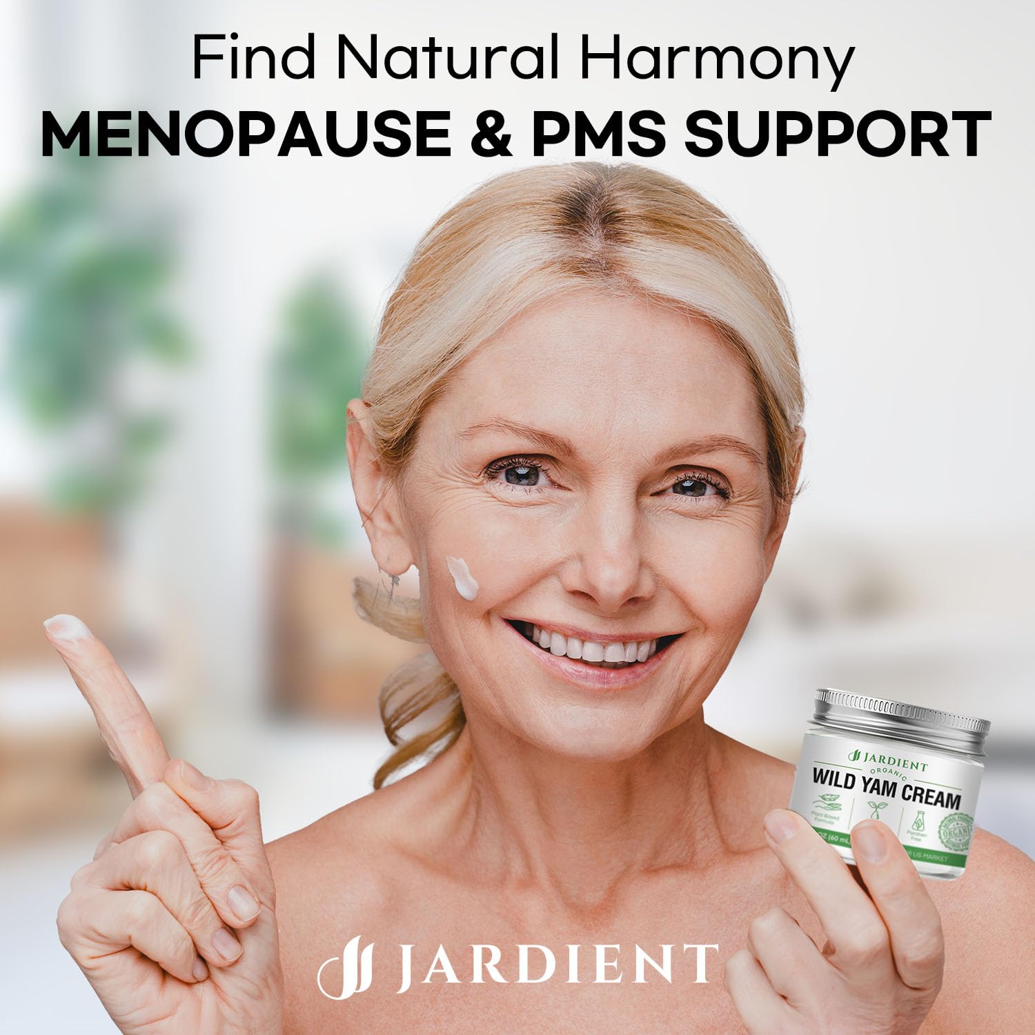 Jardient Wild Yam Cream Hormone Balance: Australia Dr. Barbara O'neill Recommended Organic Formula for Menopause Relief & Menstrual Support Like Hot Flashes Night Sweats - Image 2