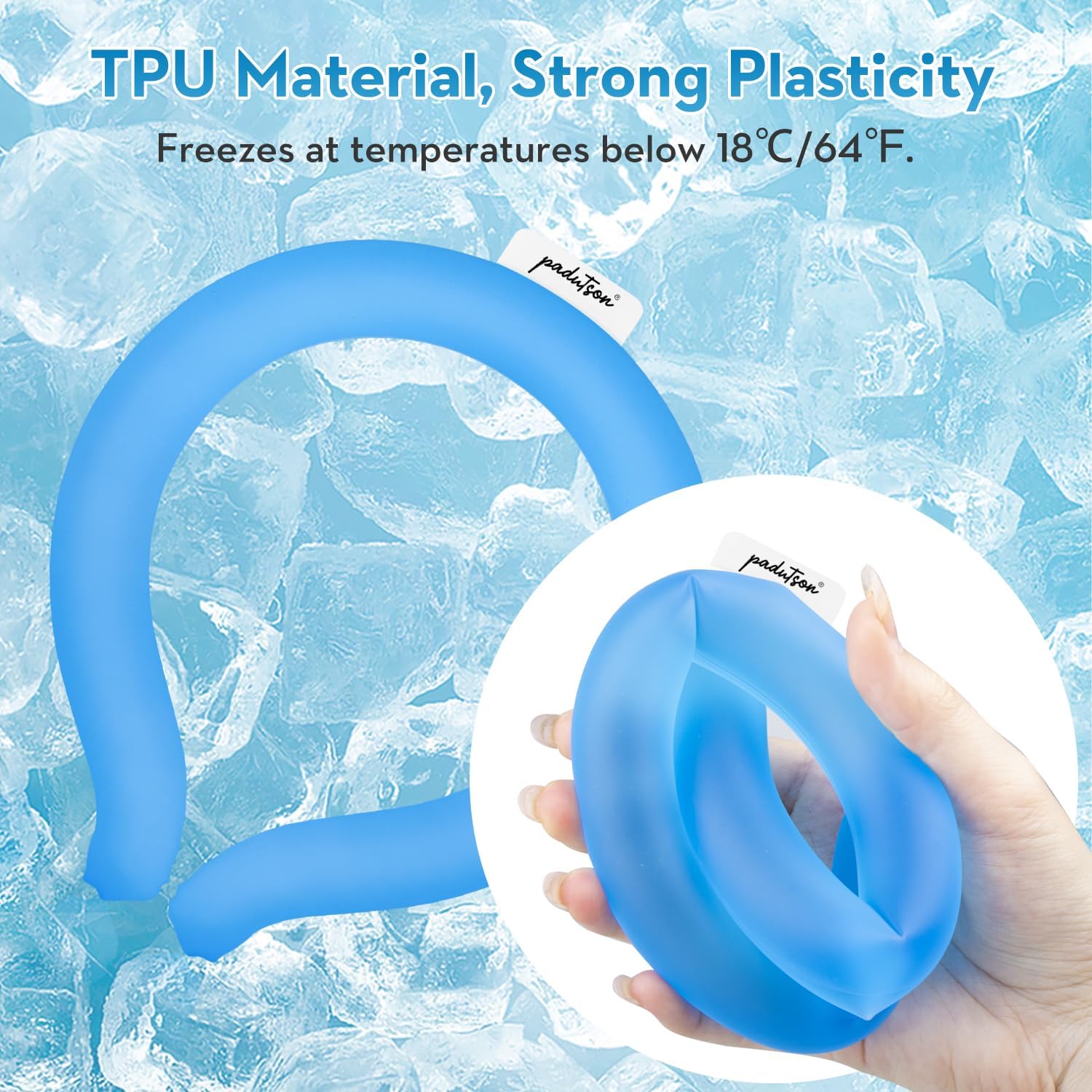 Neck CoolingTube, Reusable Ice Cooler Wearable Body CoolingProducts, Neck Coolers for Hot Weather - Image 2