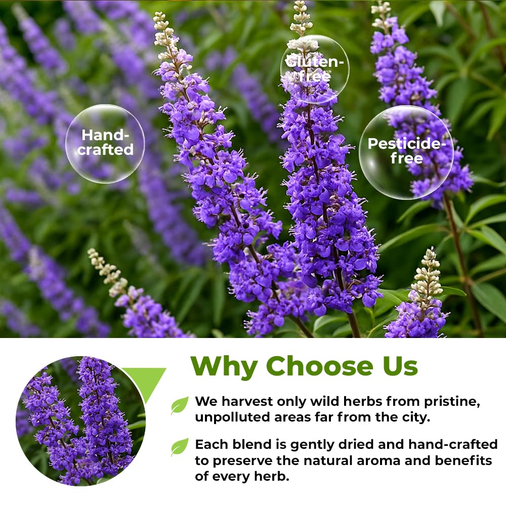 4 oz. Chaste Tree Berry Сhasteberry Tea Chaste Tree Berry Tea Herb (Vitex Agnus-Castus) - 113g Herbal Vitex Sauzgatillo - Image 8