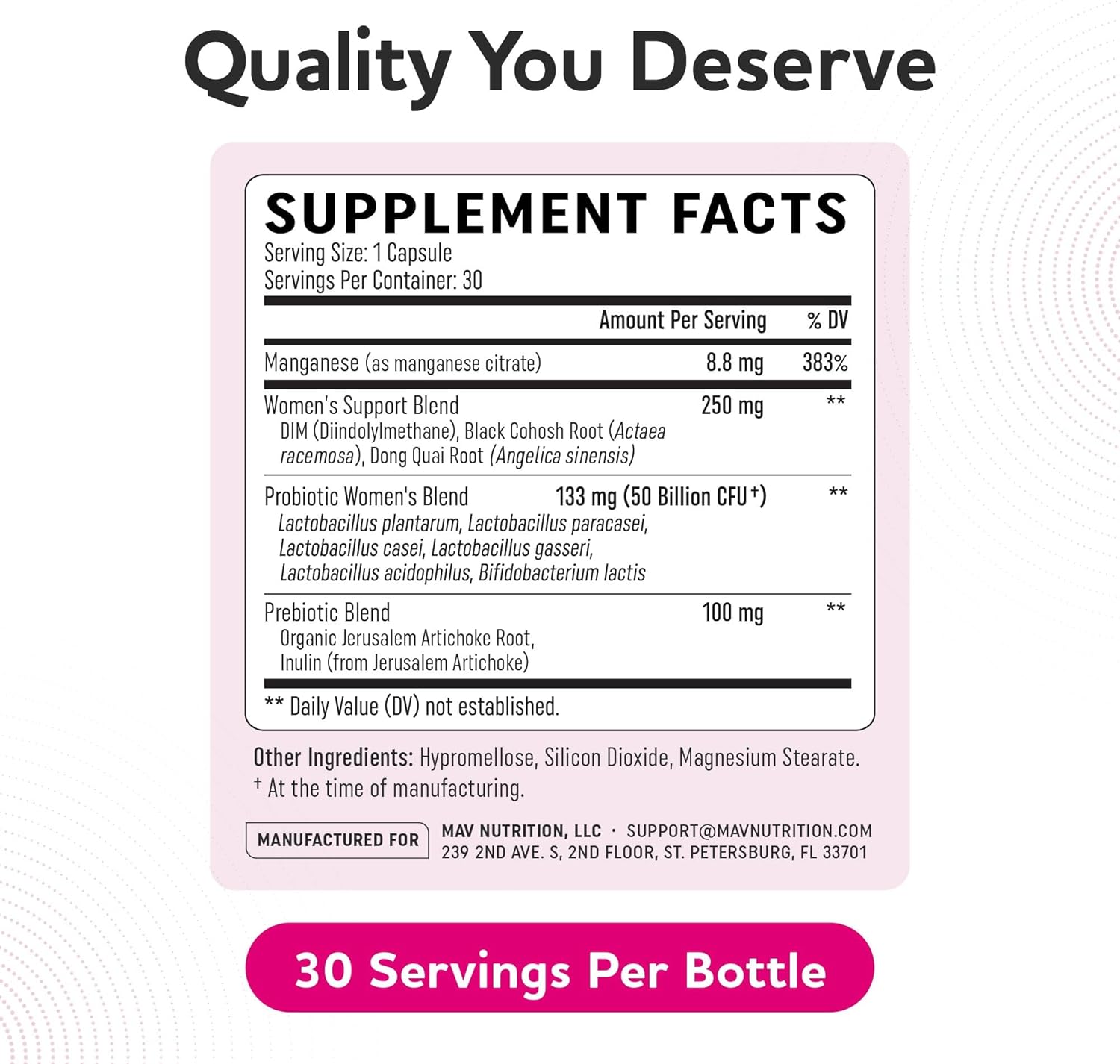 Probiotics for Women | 50 Billion CFU for Vaginal, pH Balance & Digestive Health Support | Female Probiotics with Prebiotics & Hormone Balance Blend | Third-Party Tested, Vegan & Gluten-Free | 30 Ct - Image 5