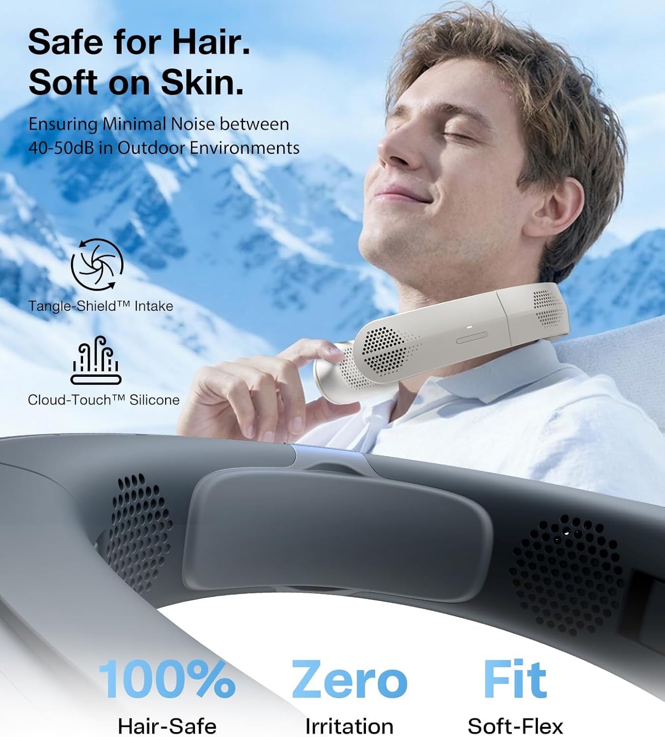 TORRAS COOLiFY Lite Neck Fan, Industry’s Strongest Wind Power, Portable Neck Fan with 14H Battery, 360° Cooling Neck Fan, Lightweight & Foldable Neck Fans for Outdoor, Travel, Women, Black - Image 7