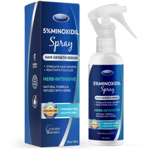 5% Minoxidil Hair Regrowth Spray : Minoxidil for Women Hair Growth Treatment, Minoxidil 5 percent for Men Beard Growth - 60ml