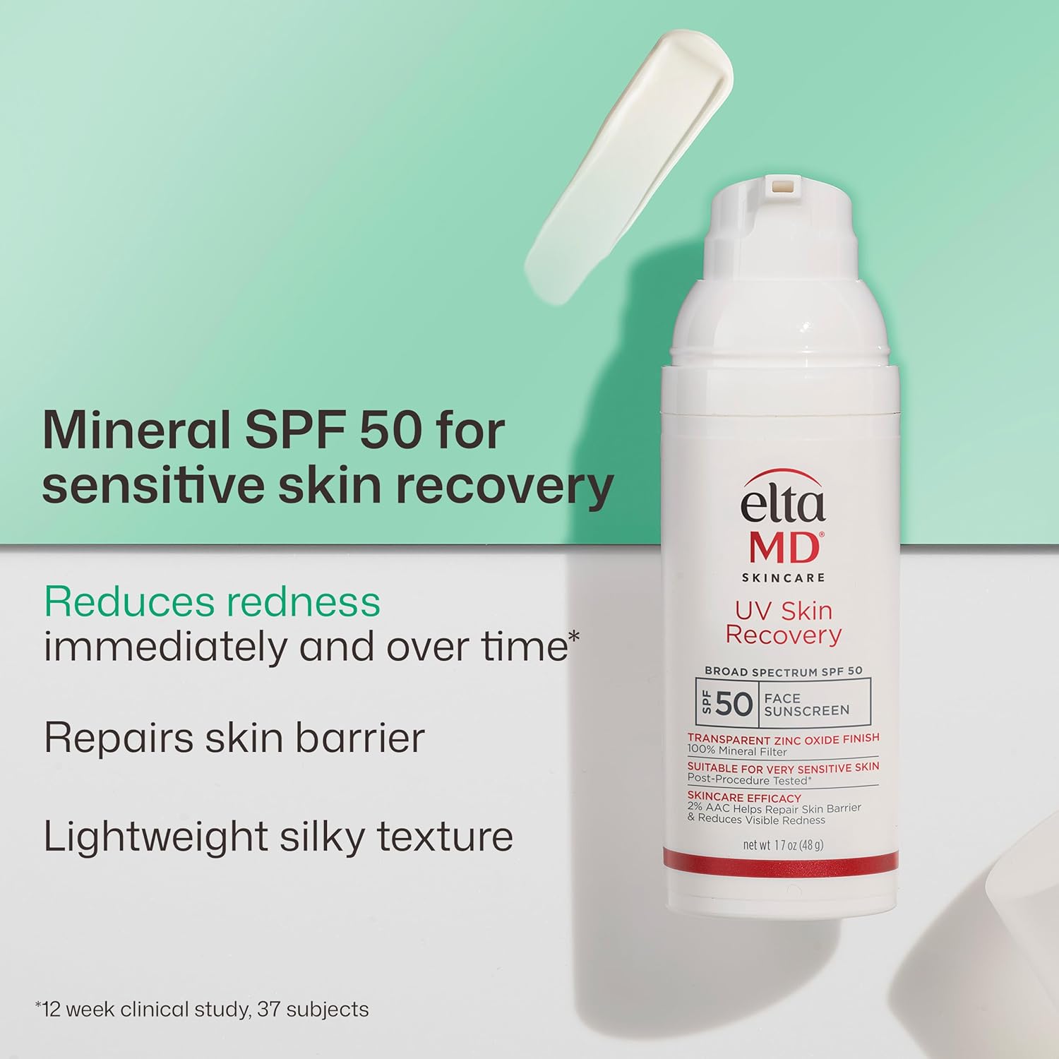 EltaMD UV Skin Recovery Face Sunscreen with Zinc Oxide, All Mineral, Safe for Sensitive Skin SPF 50 - Image 2