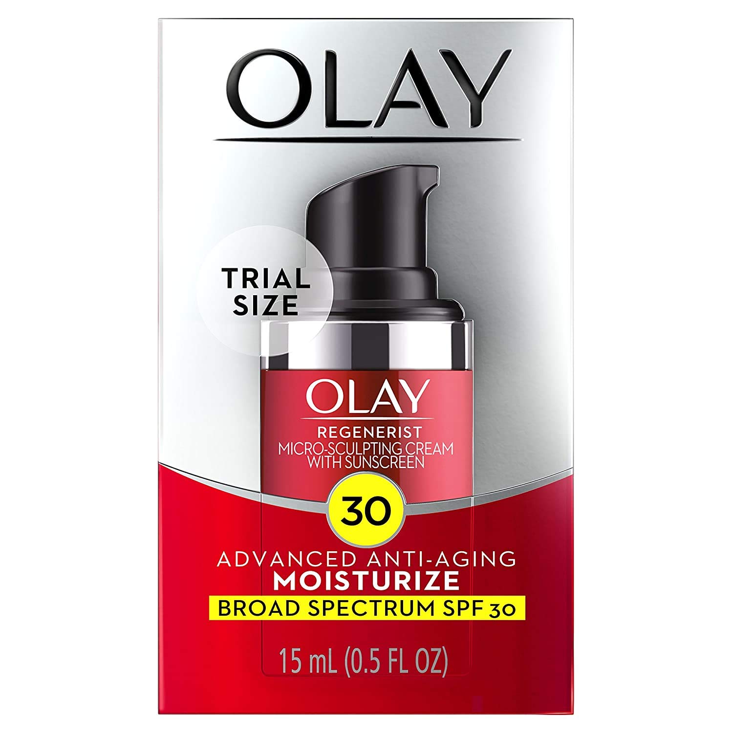 Olay Regenerist Micro-Sculpting Cream Face Moisturizer with Sunscreen SPF 30, Anti-Aging Daytime Facial Moisturizer, Hydrating Face Cream with Amino-Peptide Complex and Niacinamide, 0.5 oz - Image 3