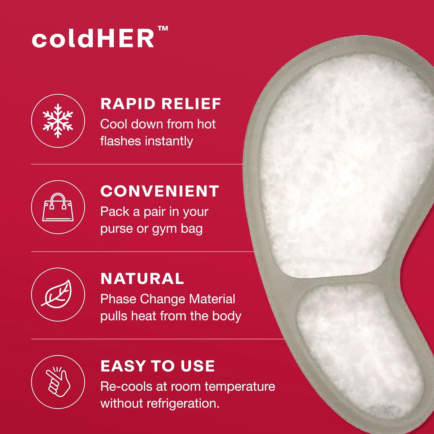 Joylux coldHER Cool Pack | Cooling Bra Inserts | Hot Flash Relief | Menopause Relief | Postpartum Care - Image 6