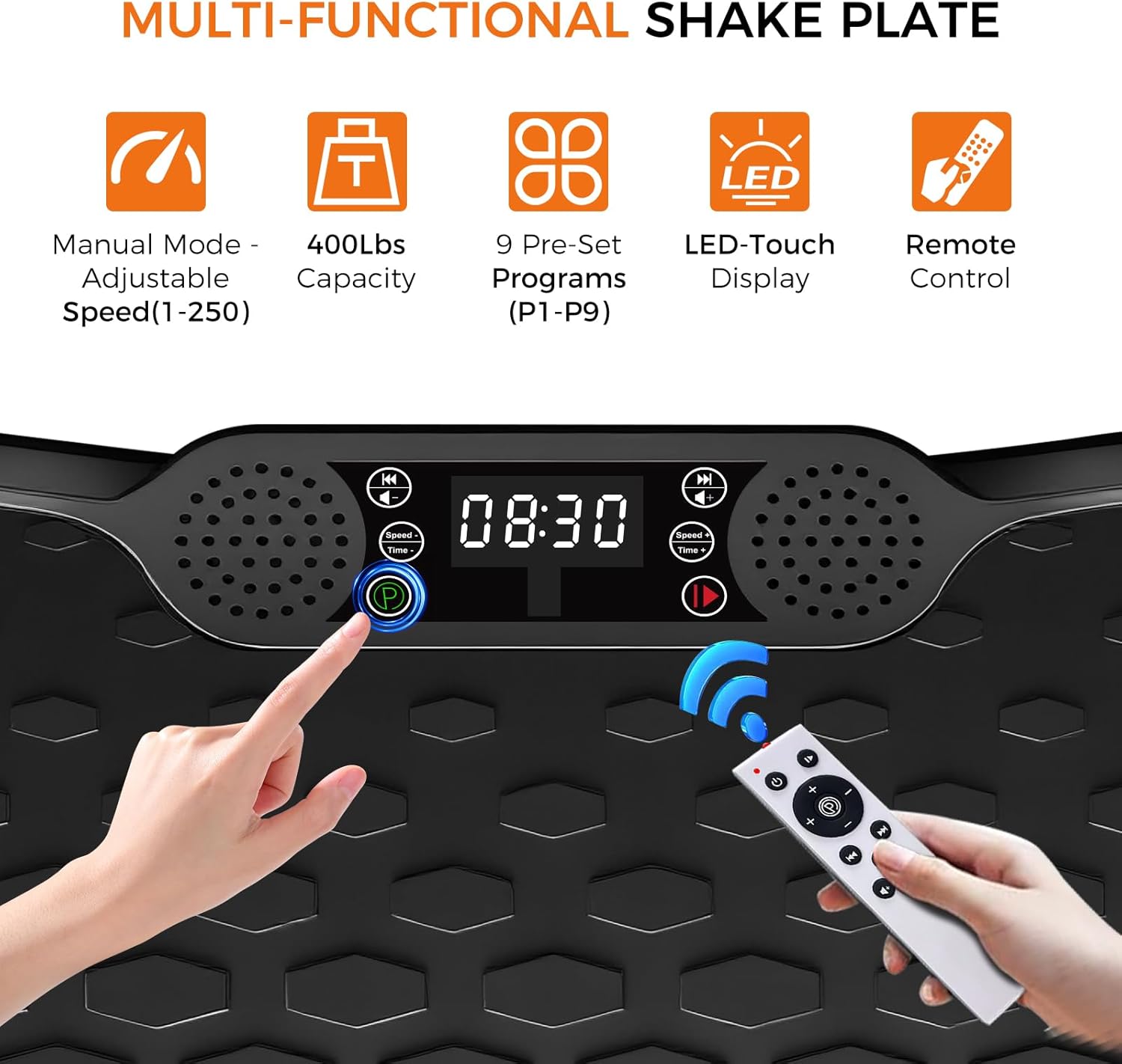 NXSCI Vibration Plate Exercise Machine,Vibrating Platform for Lymphatic Drainage with 250 Speeds,500 lbs Weight Capacity,Vibrated Plates for Weight Loss,Full Body Workout Equipment for Fitness at Home - Image 4