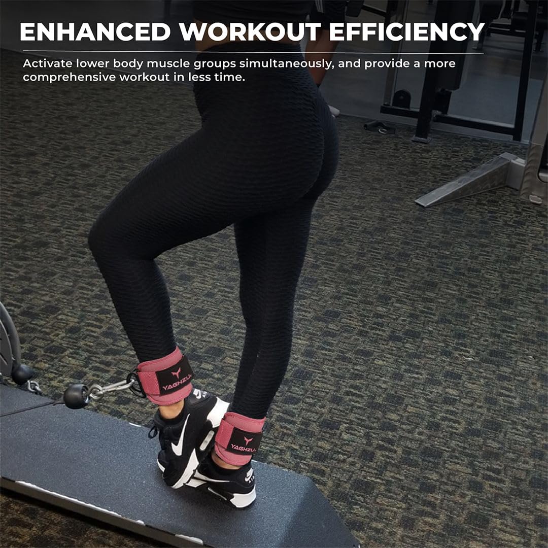 Ankle Straps for Cable Machines Women, Glute Kickback Cable Machine Attachments, Gym Ankle Cuffs, Wrist Cuffs for Workout, Leg Training Accessory, Fitness Gear for Home or Gym - Image 4