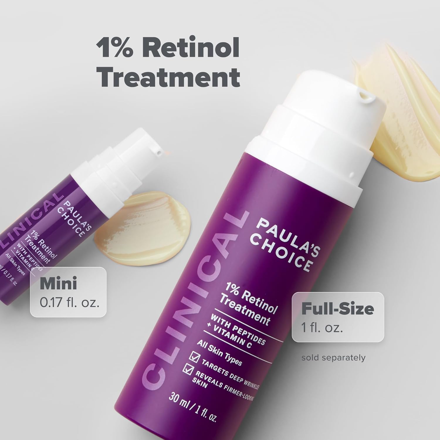 Paula's Choice CLINICAL 1% Retinol Face Treatment with Peptides, Vitamin C & Licorice Extract, Anti-Aging Skin Care Serum, Fine Lines & Wrinkles, Fragrance Free - Image 11