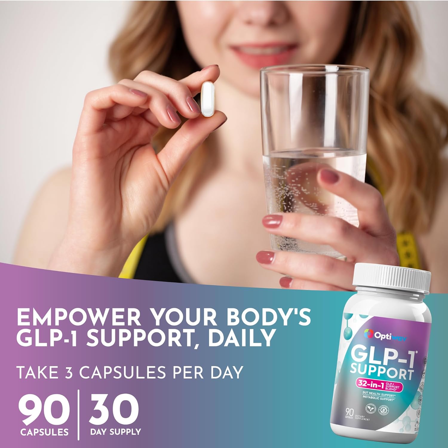 GLP-1 Support Supplement for Weight Loss - 32-in-1 with Probiotics for Fat Burn Boost Metabolism & Gut Health - Natural Daily Oral GLP1 Support for Women & Men - Vegan Gluten Free - Image 6