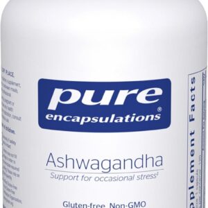 Pure Encapsulations Ashwagandha - 500 mg Ashwagandha Extract - Metabolism & Stress Support - Immune Support - GMO Free & Vegan - 120 Capsules