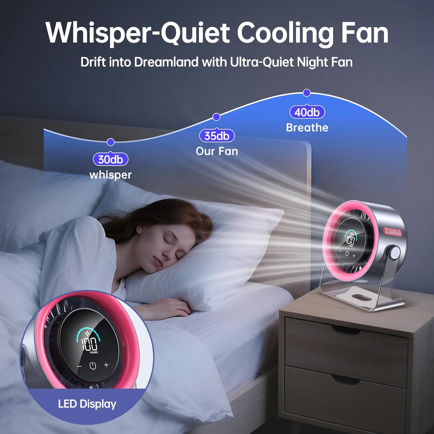 Handheld Portable Fan with Ice Cooler: 100-Speed 5500mAh Rechargeable Handheld Fan, 12H Time Hand Cooling Personal Fans with 20000 RPM Air Turbo Tech for Travel Outdoor (Pink) - Image 6