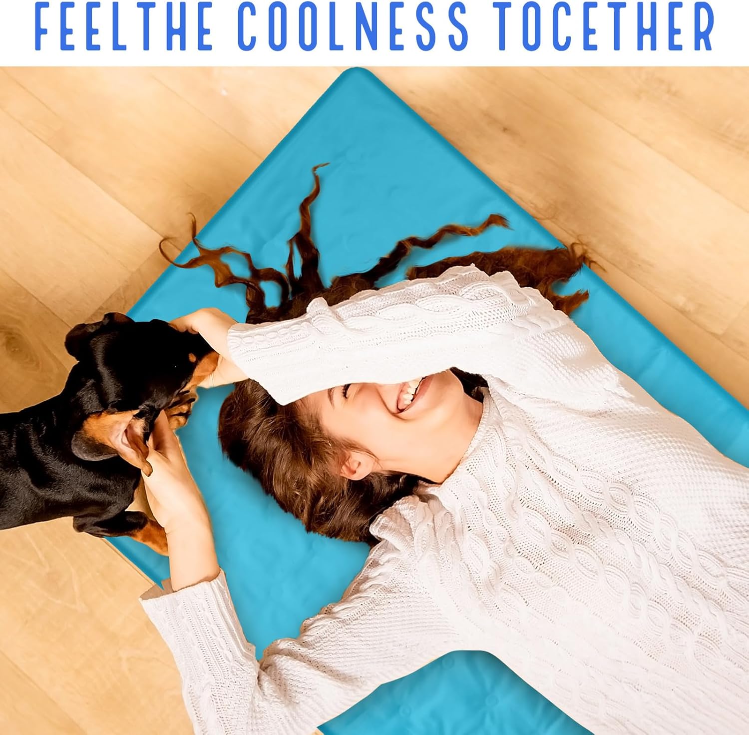 Drydiet Cooling Pad Mat for Bed (48” x 28”) – Gel Cooling Mattress Pad for Sleep, Hot Flashes, Pain Relief, Adults & Pets – No Electricity or Water Needed (Light Blue) - Image 6