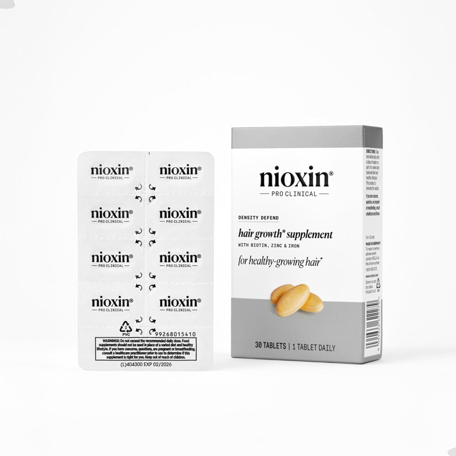 NIOXIN Density Defend Hair Growth Supplements | with Biotin, Zinc and Iron | for Hair Growth and Thickness | 30 Tablets - Image 10