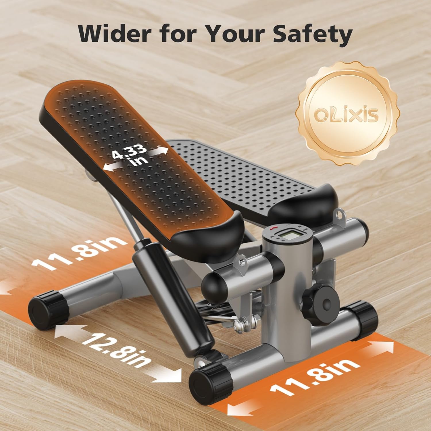 OLIXIS Steppers for Exercise At Home Workout Equipment, Mini Stepper Exercise Machine for Senior Citizens, Twist Stepper with Resistance Bands, Cardio Weight Loss Equipment Home Fitness - Image 5