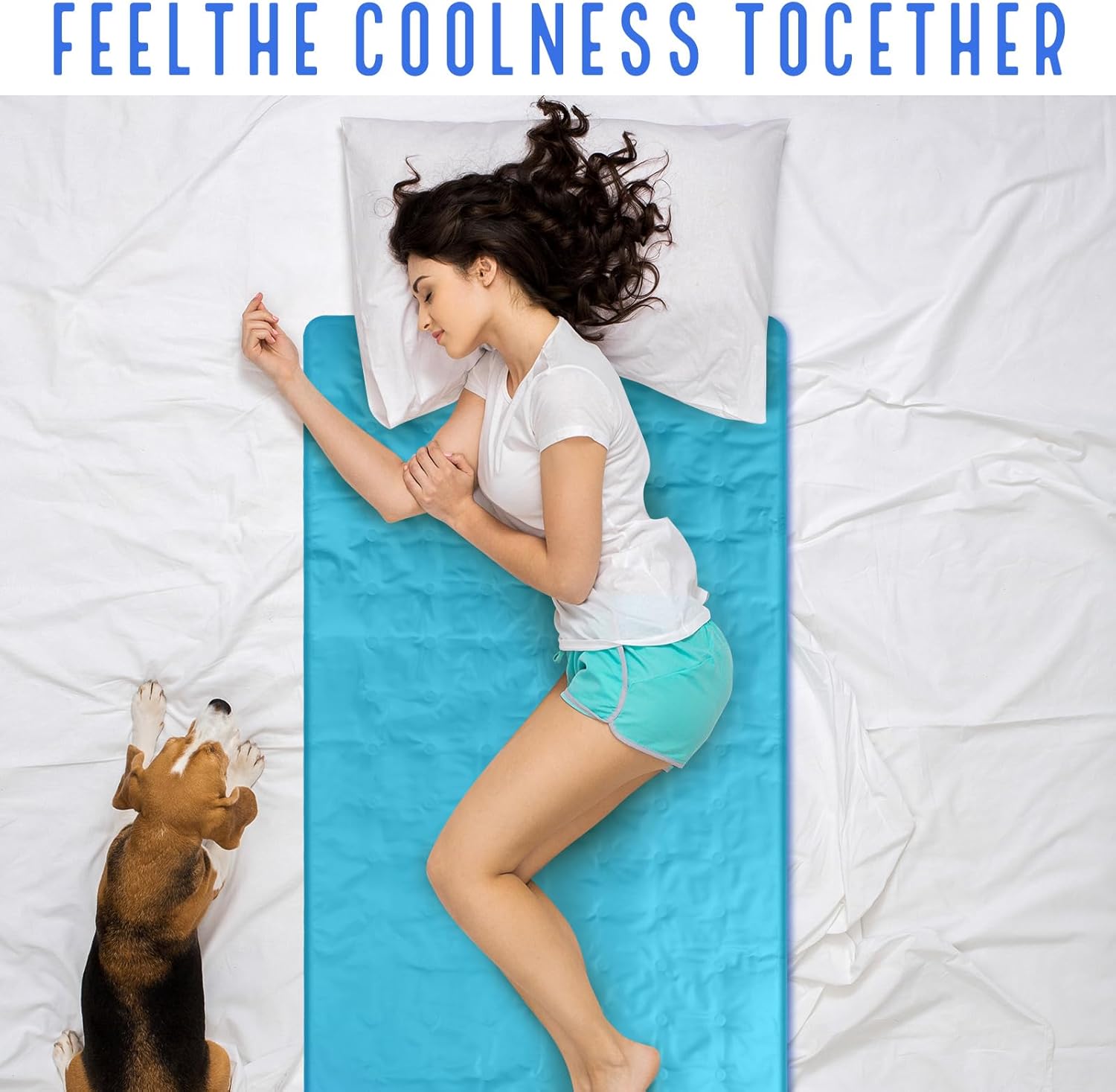 Drydiet Cooling Pad Mat for Bed (48” x 28”) – Gel Cooling Mattress Pad for Sleep, Hot Flashes, Pain Relief, Adults & Pets – No Electricity or Water Needed (Light Blue) - Image 7