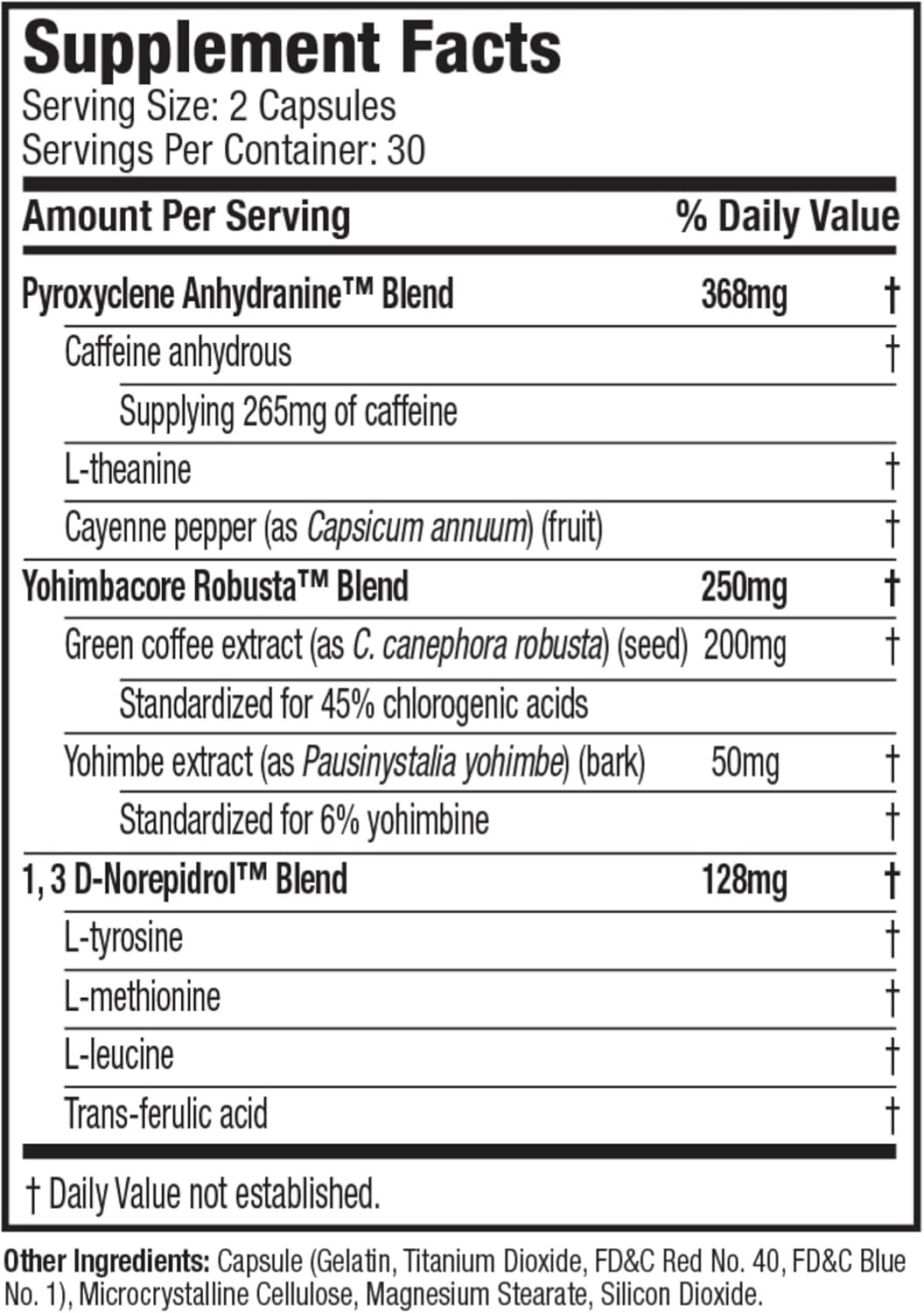 Hydroxycut Hardcore - Thermogenic Supplement - Energy & Metabolism Support - 265 mg Caffeine Anhydrous, Green Coffee Extract - Rapid Release Capsules - 60 Count - Image 2