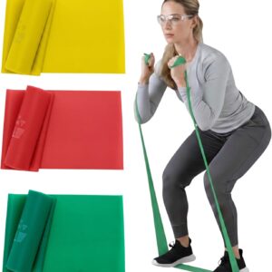 THERABAND Resistance Bands Set, Elastic Bands for Exercise & Physical Therapy, Strength Training for Upper & Lower Body Fitness