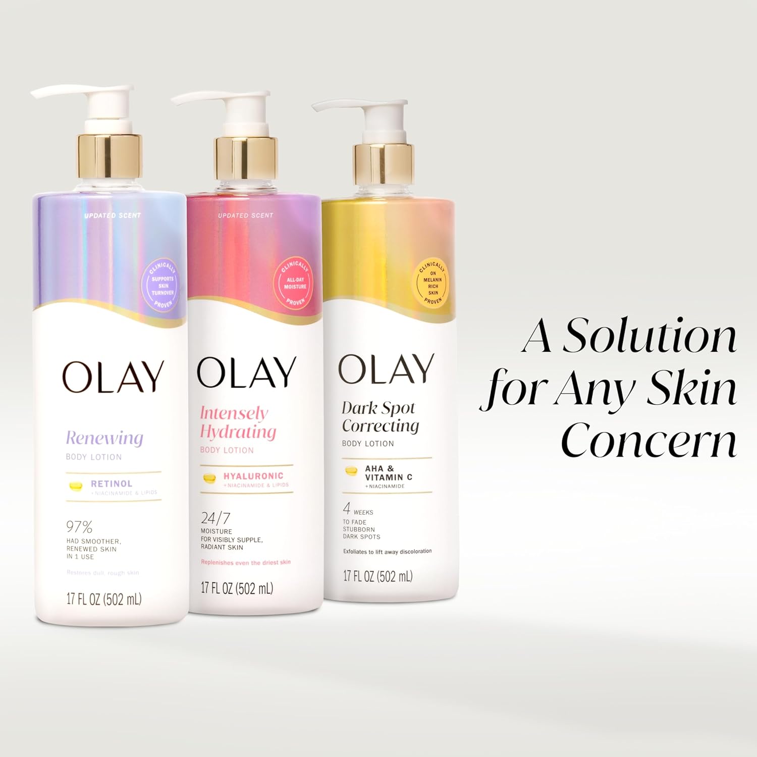 Olay Body Lotion for Women, Smoothing with Retinol Serum, Visibly Smoother Skin, 24hr Moisture & Hydration, Fast Absorbing Formula, Vitamin B3 Complex, For All Skin Types, 17 fl oz - Image 9
