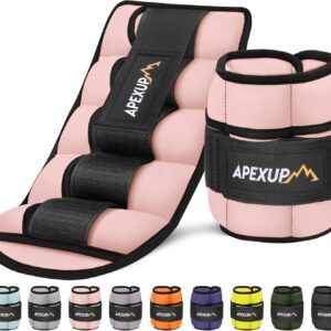 APEXUP Adjustable Ankle Weights for Women and Men, Modularized Leg Weight Straps for Yoga, Walking, Running, Aerobics, Gym, Physical Therapy