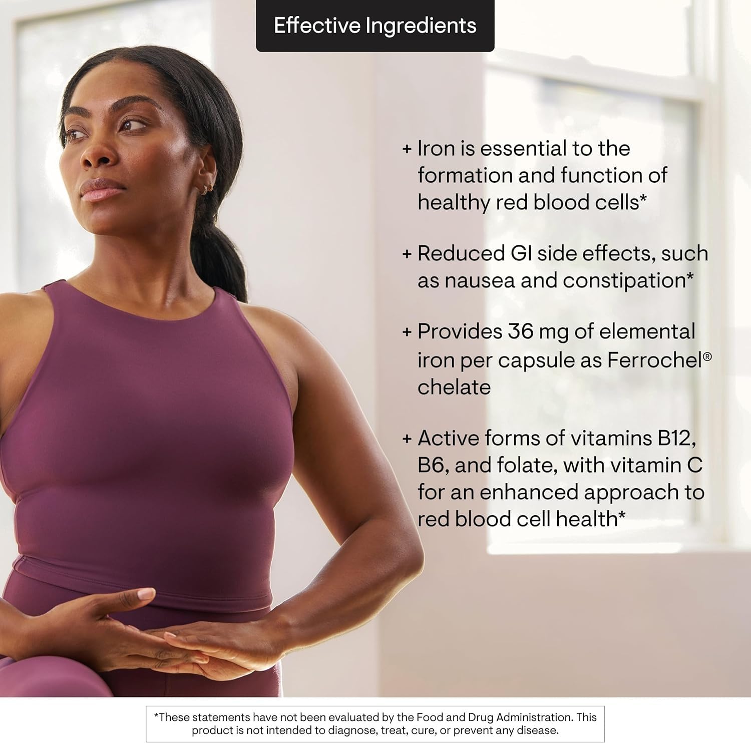 THORNE - Advanced Iron Complex - Complete Blood Support Formula* - Elemental Iron, Folate, B and C Vitamins for Optimal Absorption - Chelated Iron Supplement - Gluten, Dairy & Soy-Free - 60 Capsules - Image 6